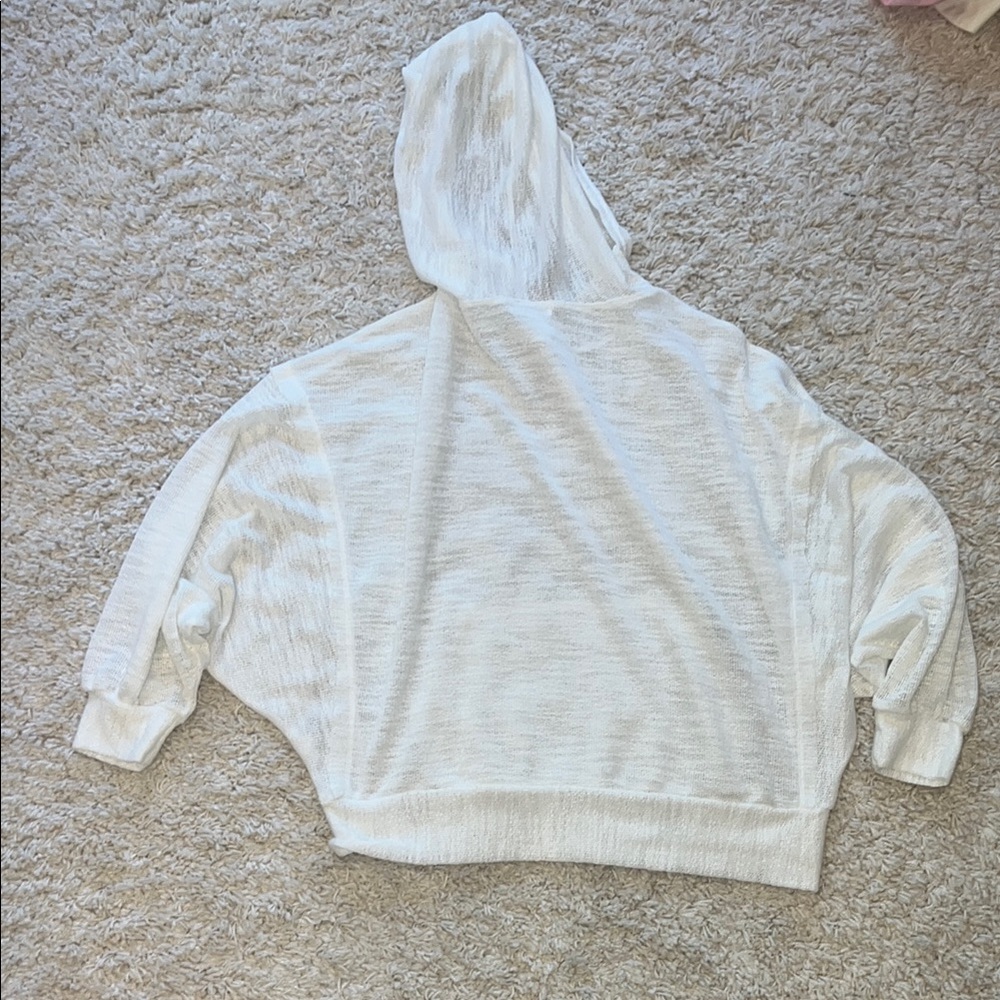 Vestique White Beach Hoodie Relaxed Fit - Picture 3 of 3
